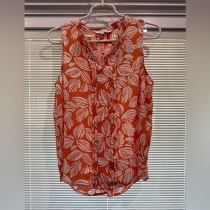 41 Hawthorn Orange Sleeveless Blouse - Small